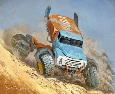 Автомобильный мир художника Данияра Кдырова в Магадане &laquo; автомагадан